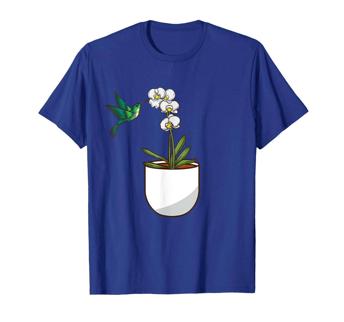 Hummingbird Orchid Flower Lover Women Bird Plants Orchid T-Shirt