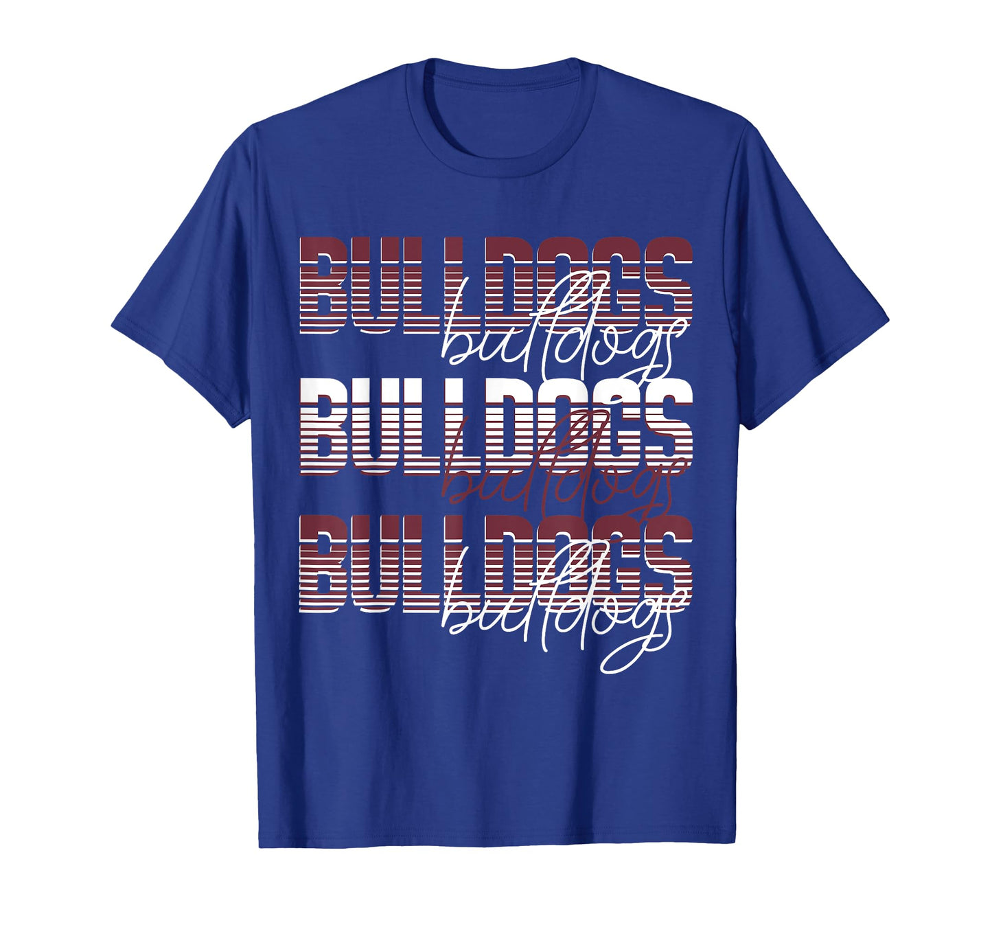 Bulldogs School Spirit Maroon Bulldog Pride Game Day mascot T-Shirt