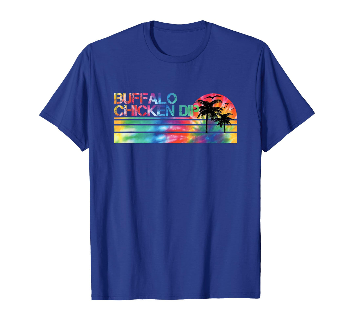 Buffalo Chicken Dip Tie Dye Vintage Inspired Striped Funny T-Shirt