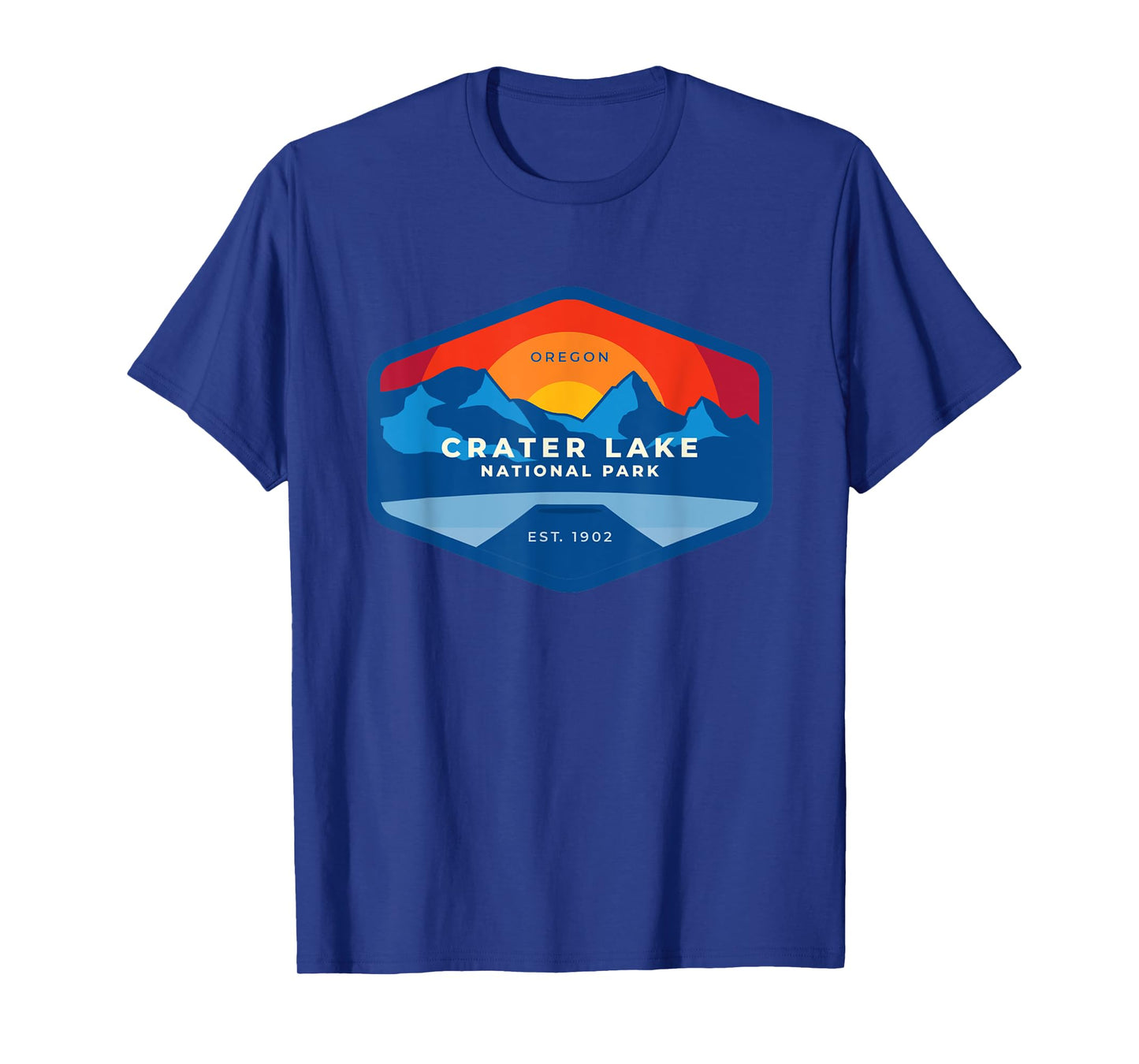 Vintage Sunset At Crater Lake National Park Oregon T-Shirt