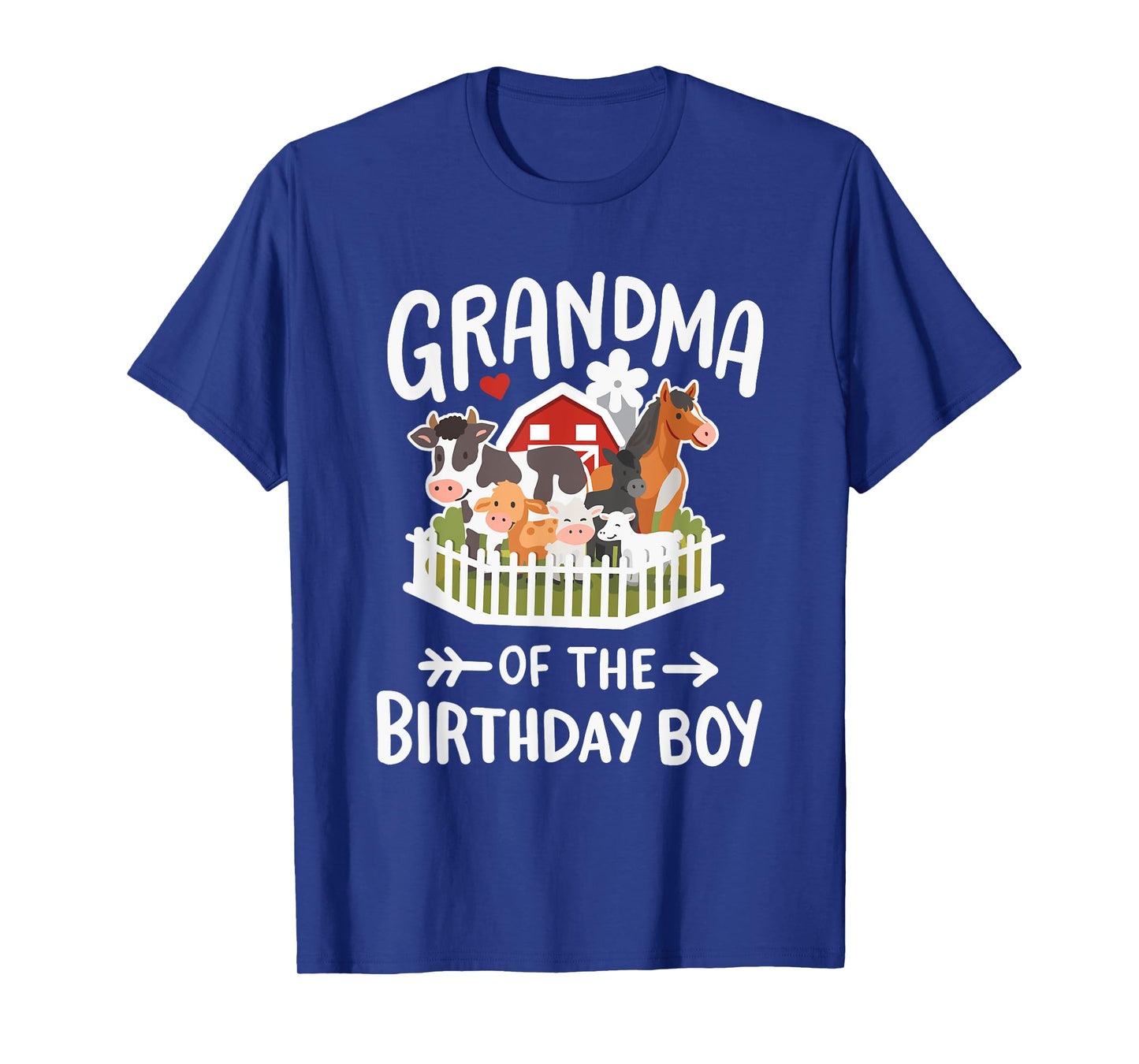 Grandma Of The Birthday Boy Farm Animal Bday Family Matching T-Shirt