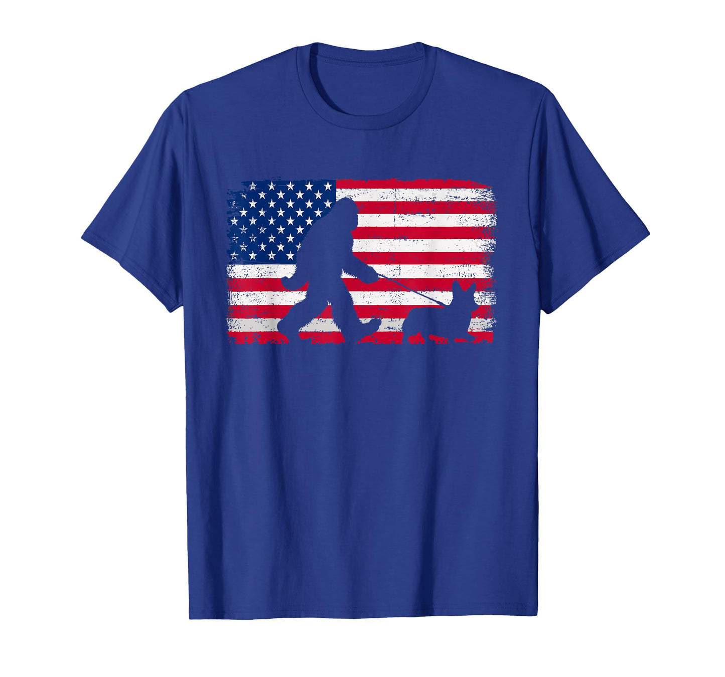 Retro Corgi 4th of July US American Flag Patriotic T-Shirt