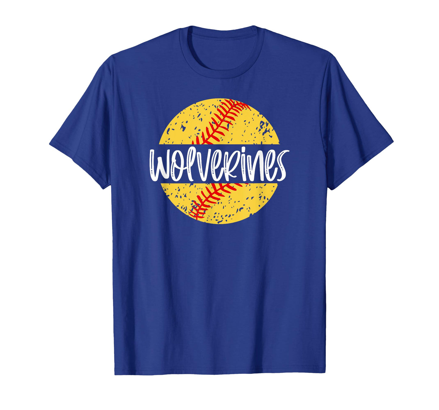 Wolverines Softball Team Mascot School Spirit Game Day T-Shirt