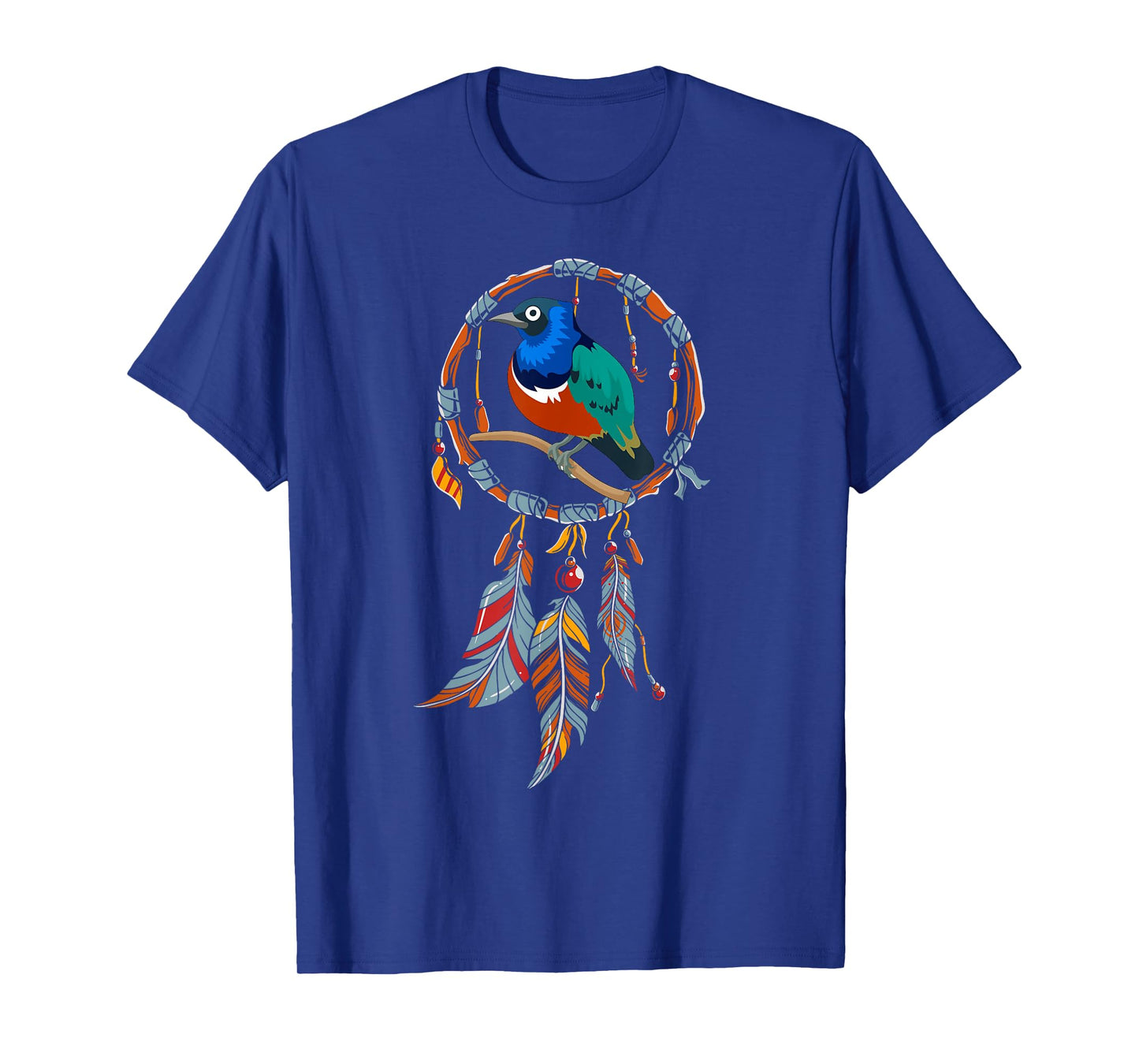 Colourful Feather Hippie Esoteric Gift Bird Dream Catcher T-Shirt