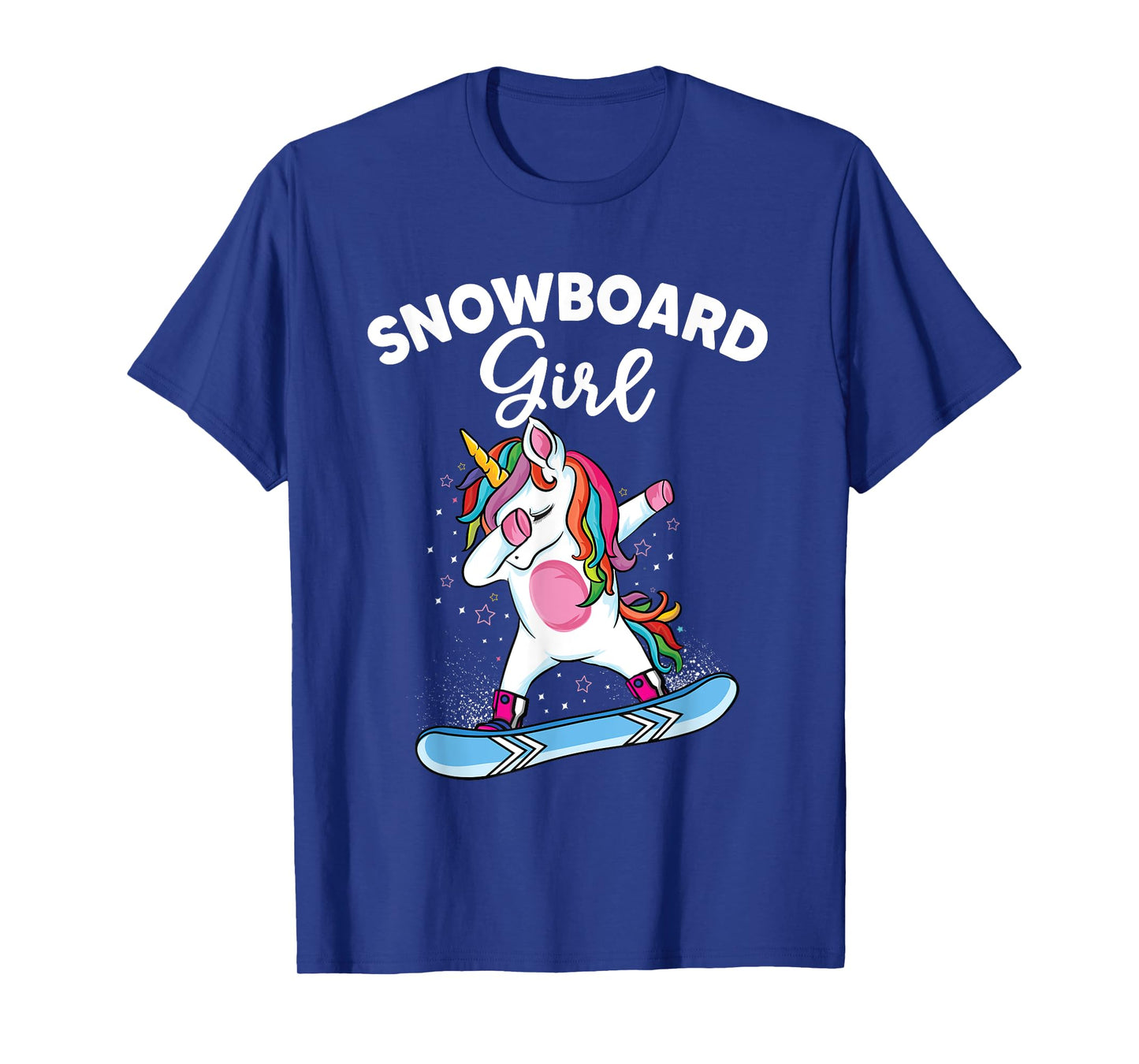 unicorn Snowboarding Skiing Dabbing unicorn Snowboard girl T-Shirt