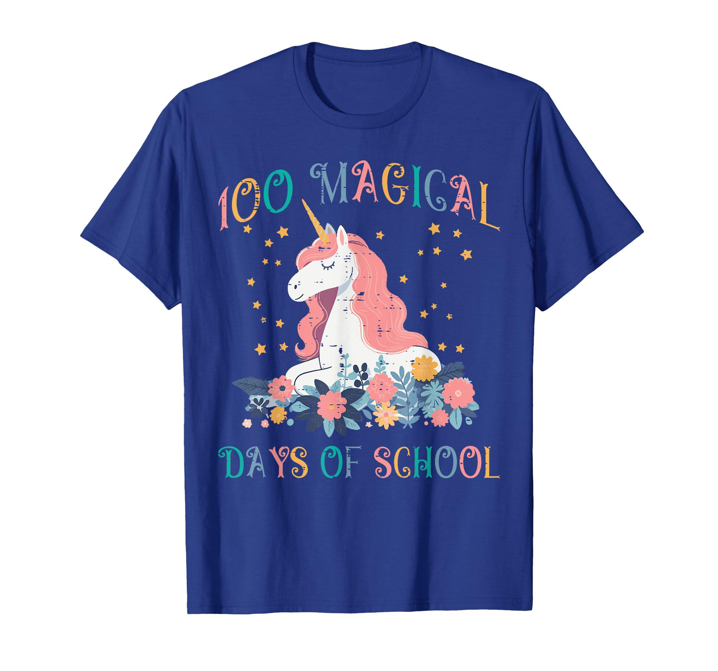 Unicorn 100 Magical Days School 100th Day Toddler Girls Kids T-Shirt
