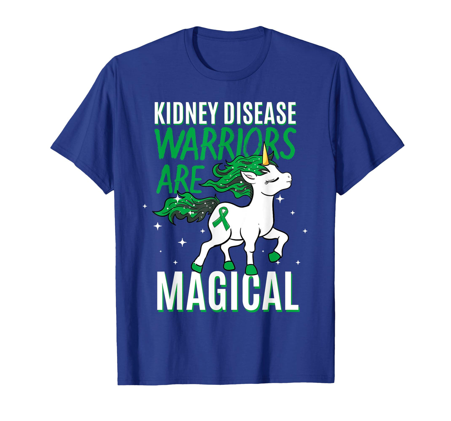 Kidney Disease Warrior Magical Unicorn Green Organ Donor T-Shirt