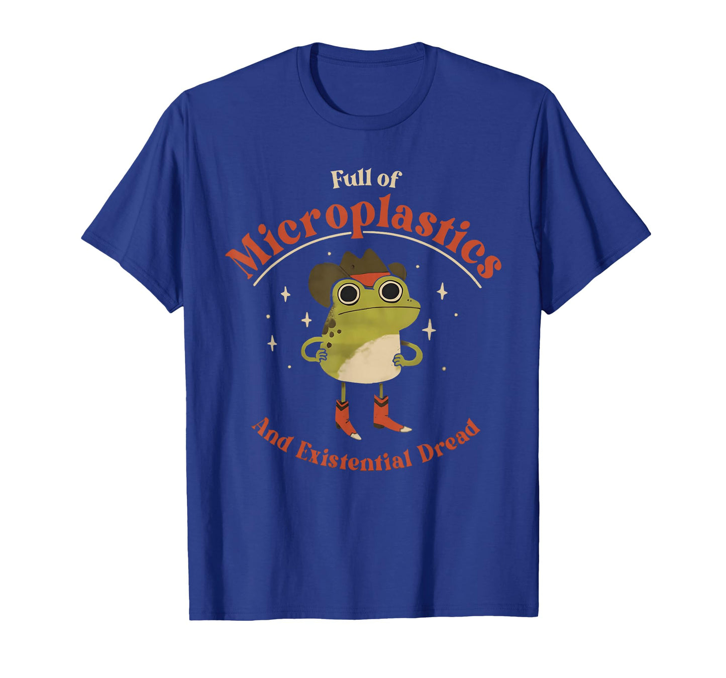 Full of Microplastics and Existential Dread Funny Frog Meme T-Shirt