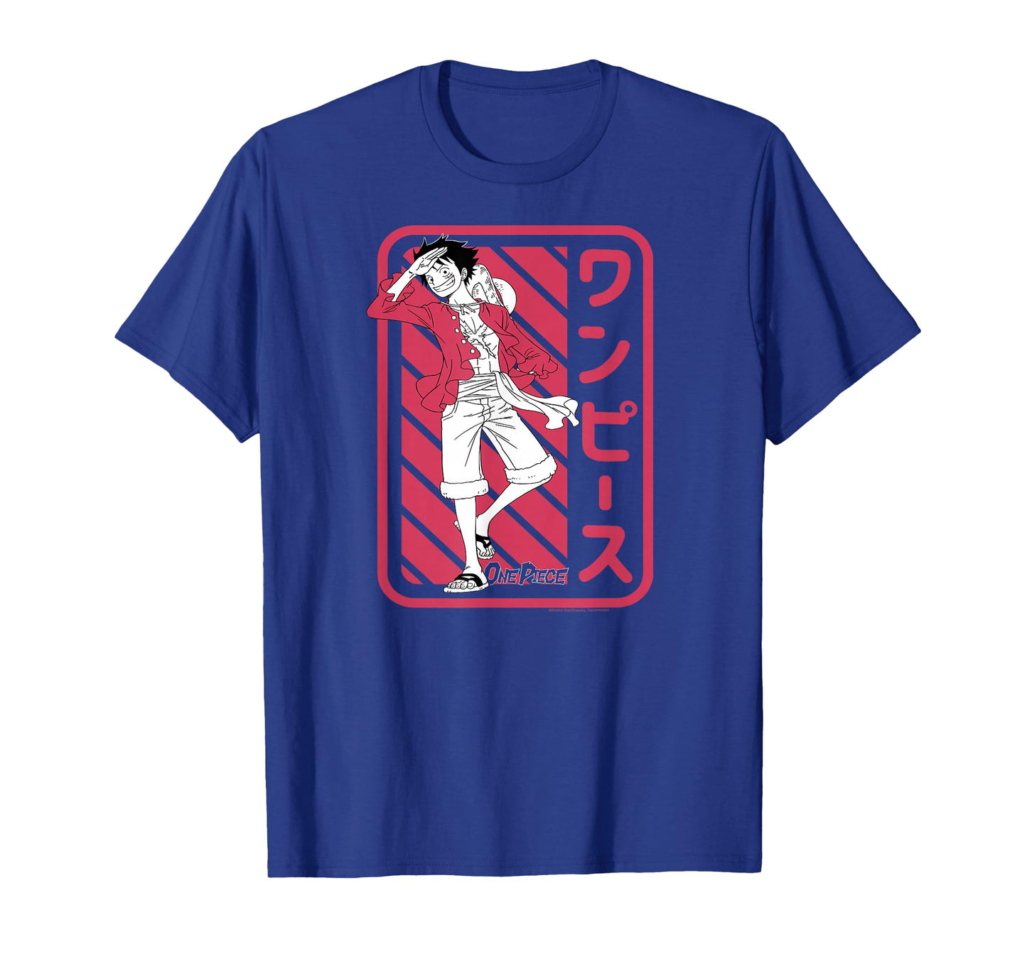 One Piece Anime White and Red Monkey D. Luffy T-Shirt