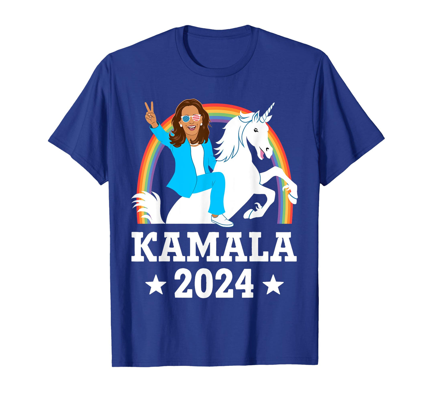 Kamala 2024 - Kamala Harris Riding Unicorn Funny T-Shirt
