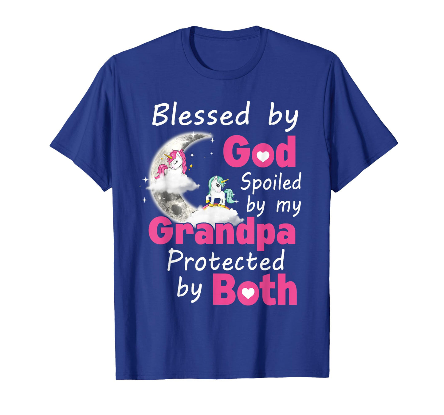 Blessed By God Spoiled By My Grandpa Protected By Both T-Shirt
