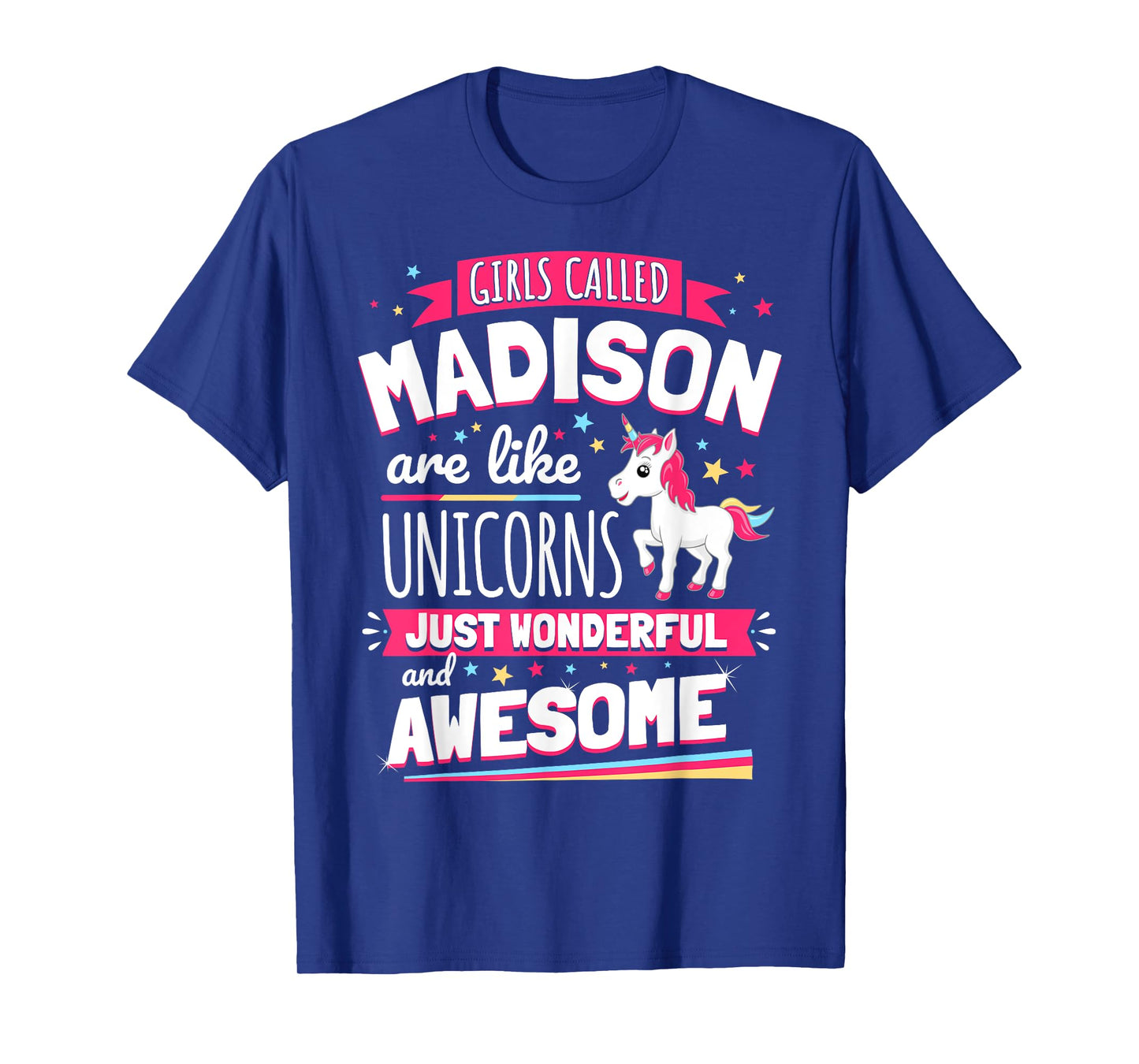 Madison Forename Prename First Given Name Unicorn T-Shirt T-Shirt