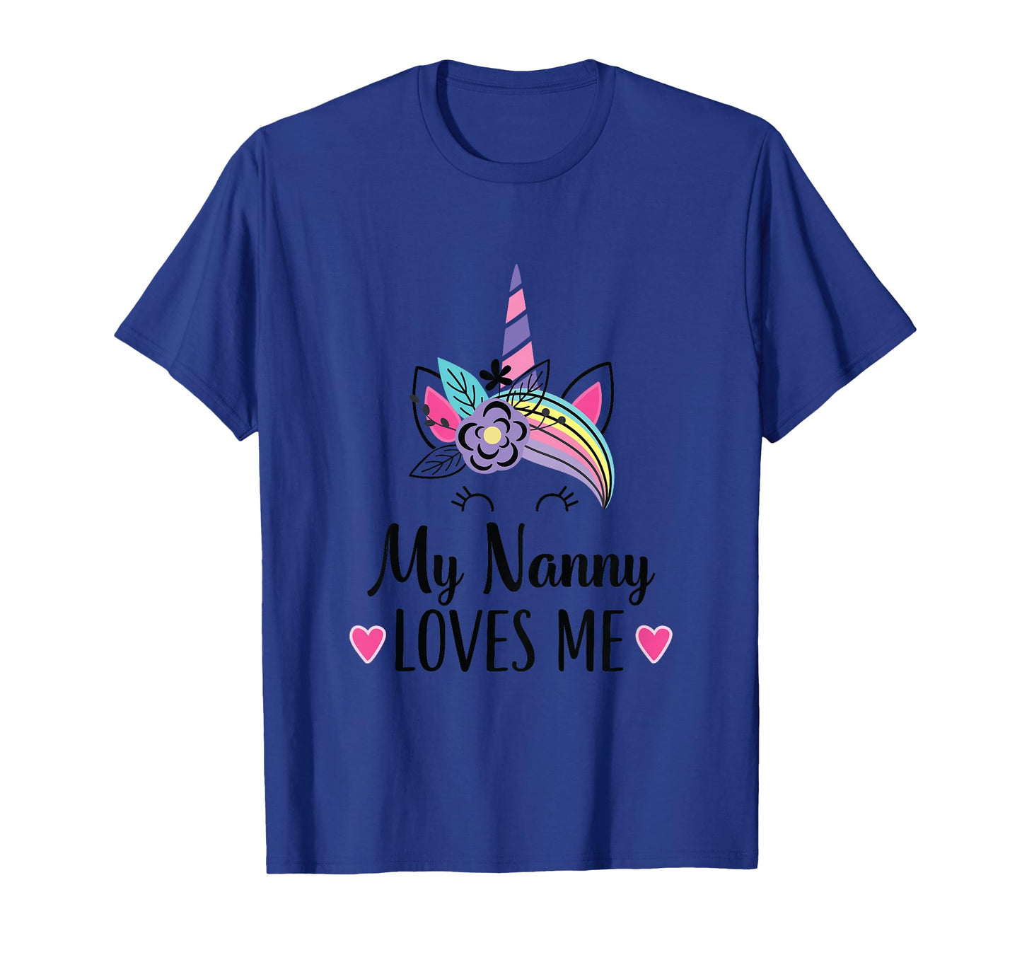 Kids My Nanny Loves Me Granddaughter Unicorn T-Shirt