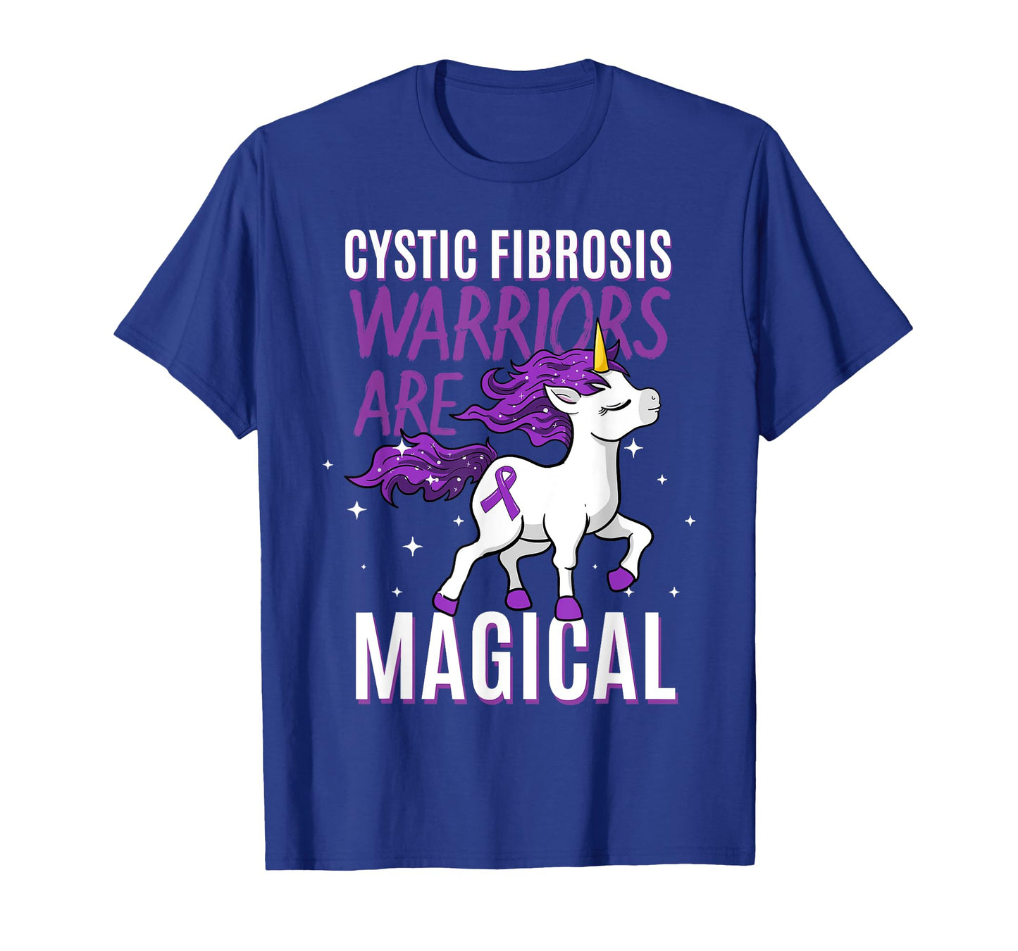 Cystic Fibrosis Warrior Magical Unicorn Purple Pulmonologist T-Shirt