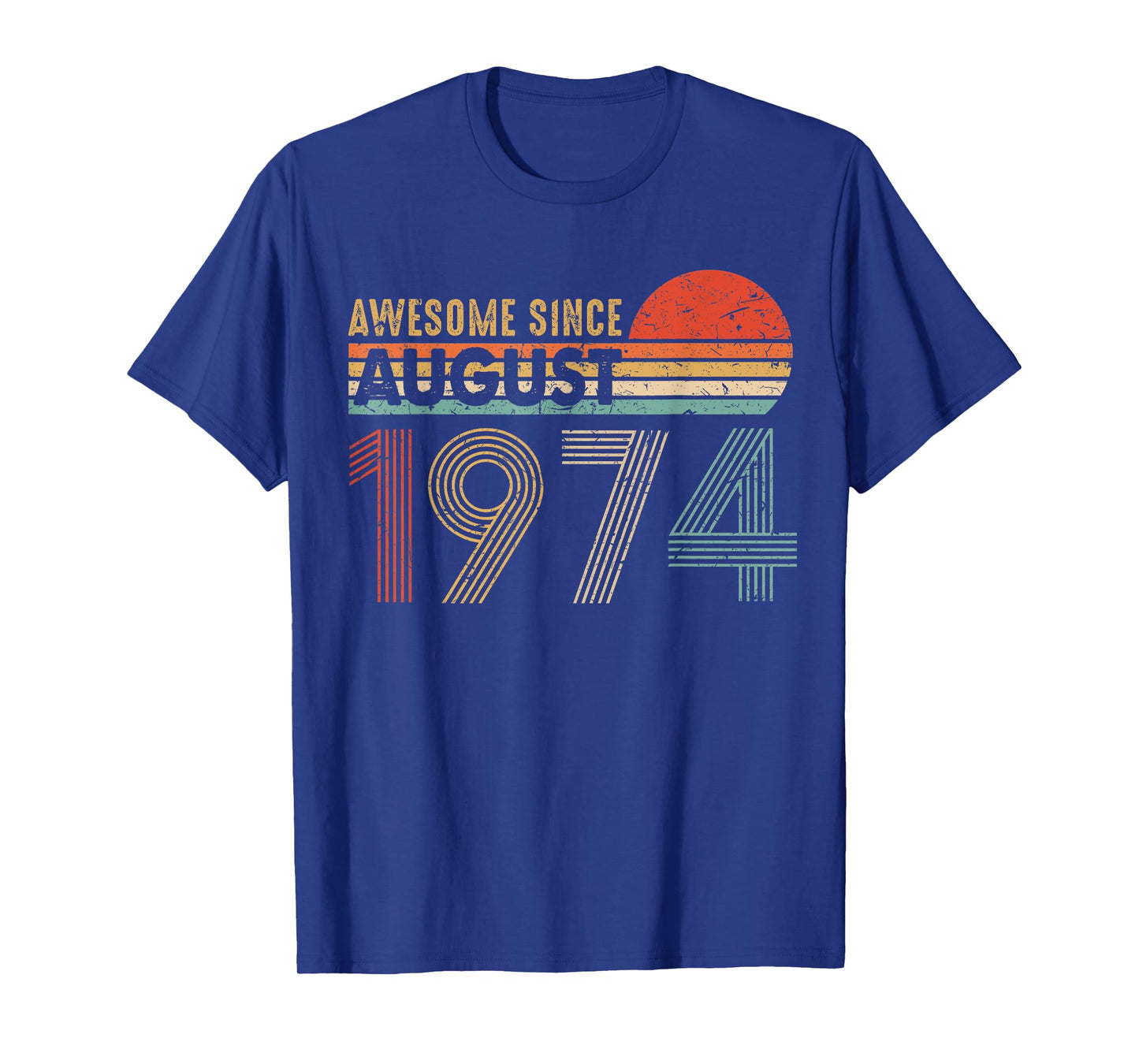 Awesome Since AUGUST 1974 45th Birthday Gift Sunset T-Shirt T-Shirt