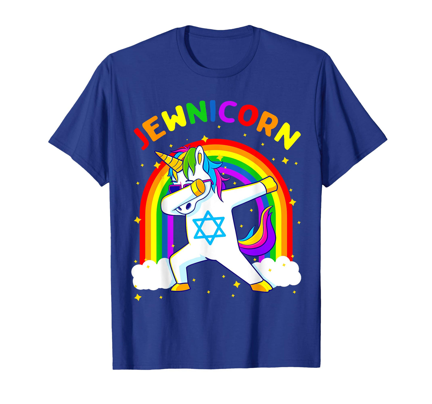 Jewnicorn Hanukkah Dabbing Unicorn Chanukah Women Girls Gift T-Shirt