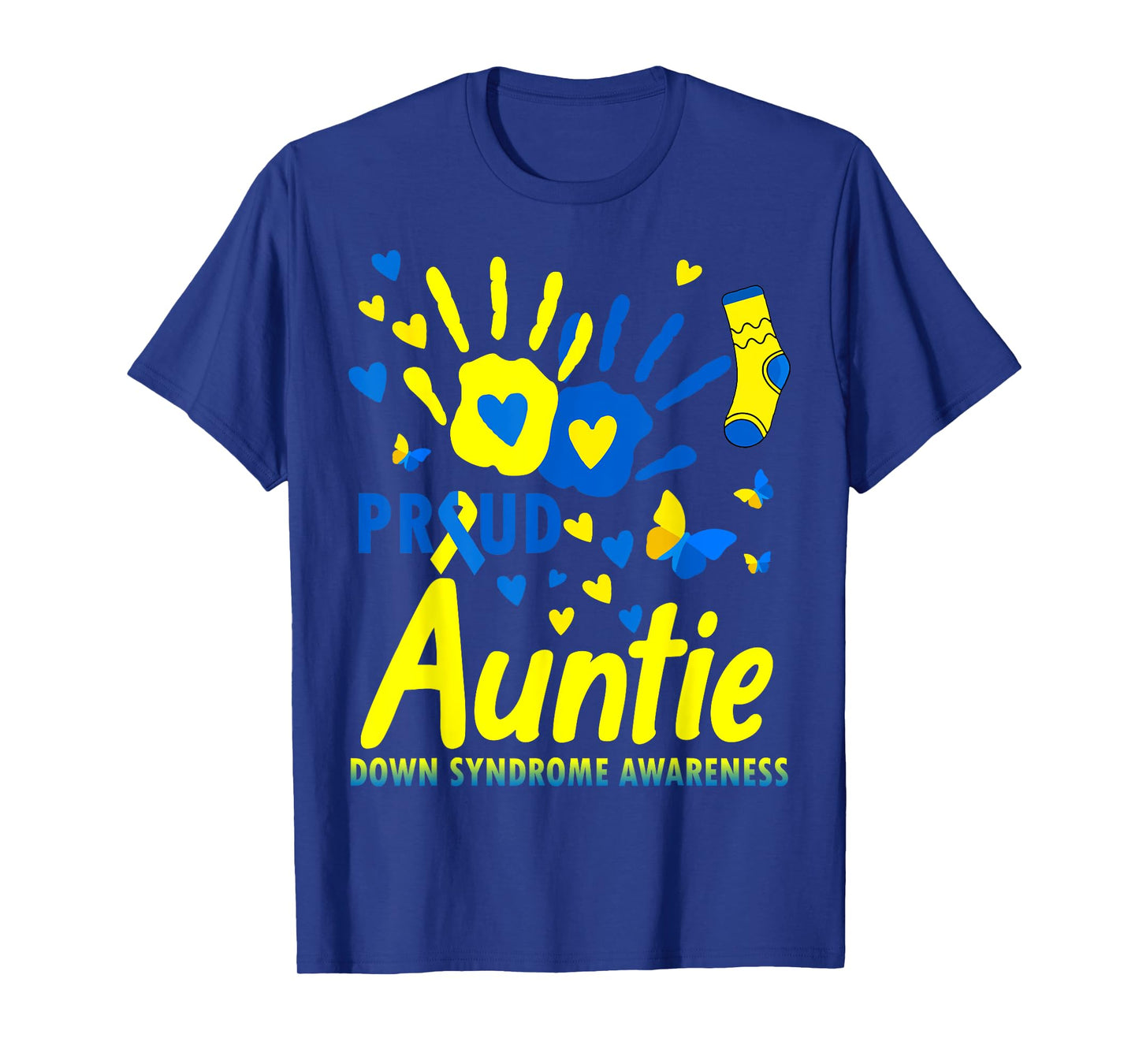 Proud Auntie World Down Syndrome Awareness Day Matching T-Shirt