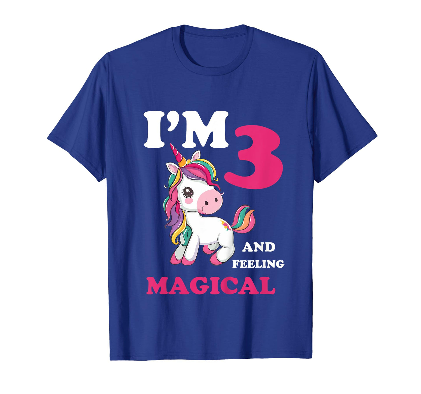 I'm 3 Years Old 3rd Birthday 3yr Girl Unicorn T-Shirt