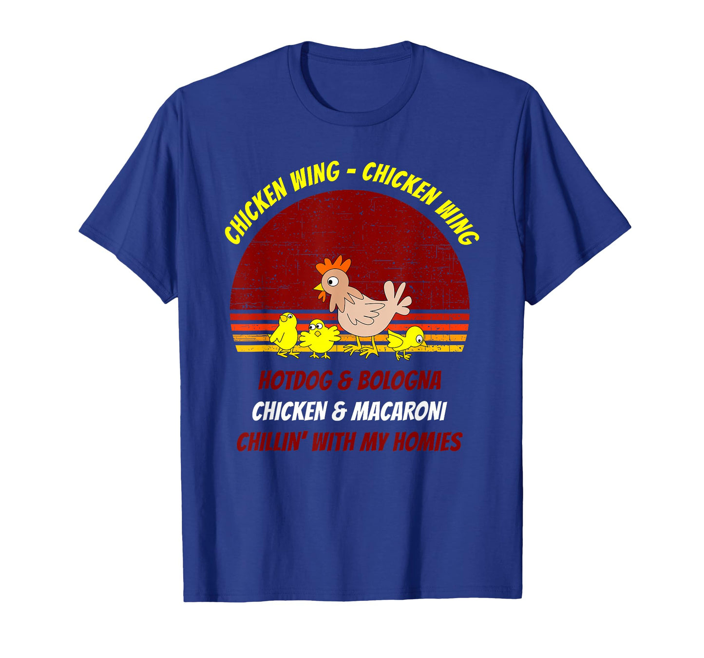 Chicken Wing Shirt Kids Retro Sunset For Boys Girls T-Shirt