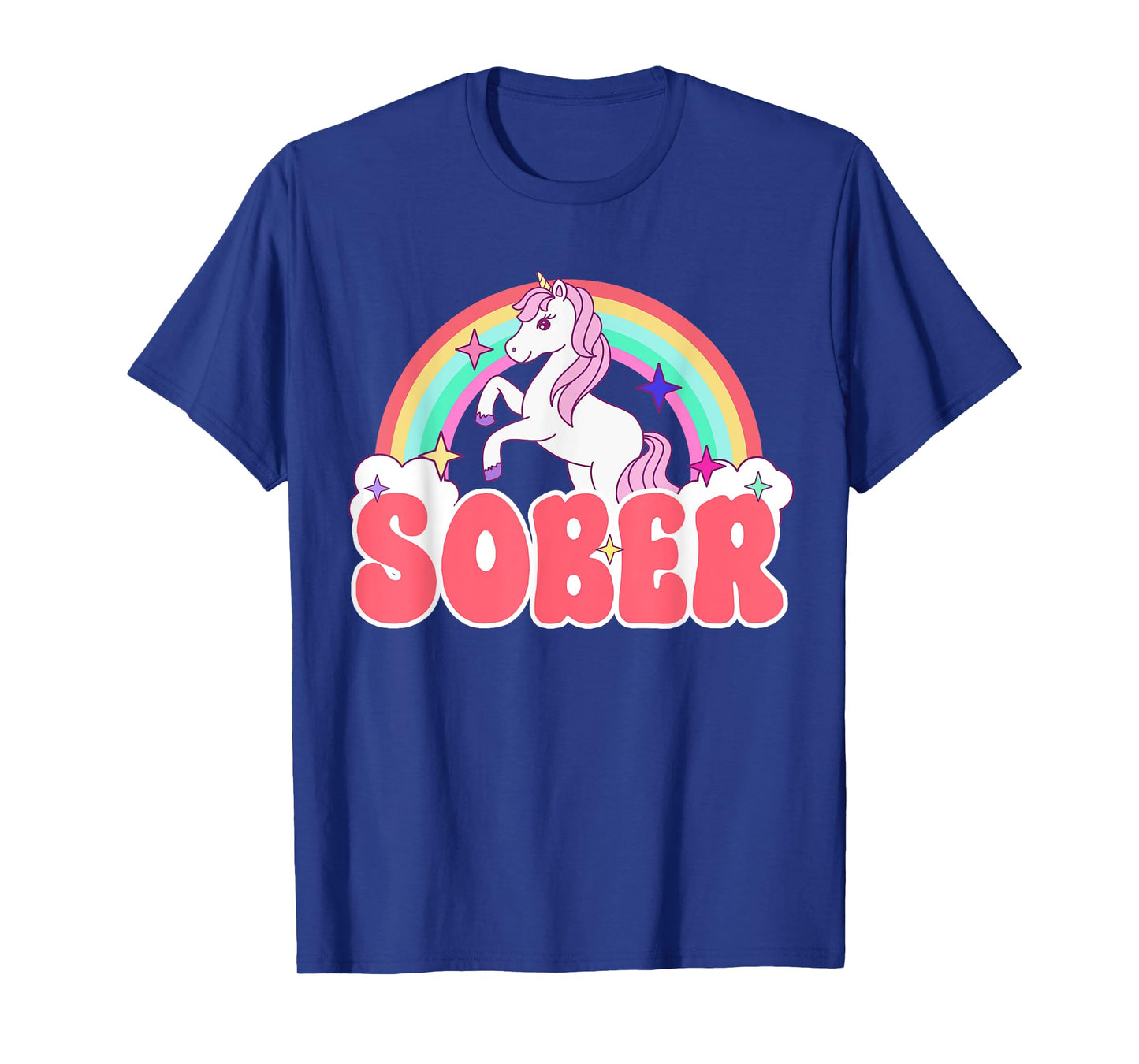 Sober Unicorn AA NA Recovery Gift Sober Sobriety Alcoholics T-Shirt
