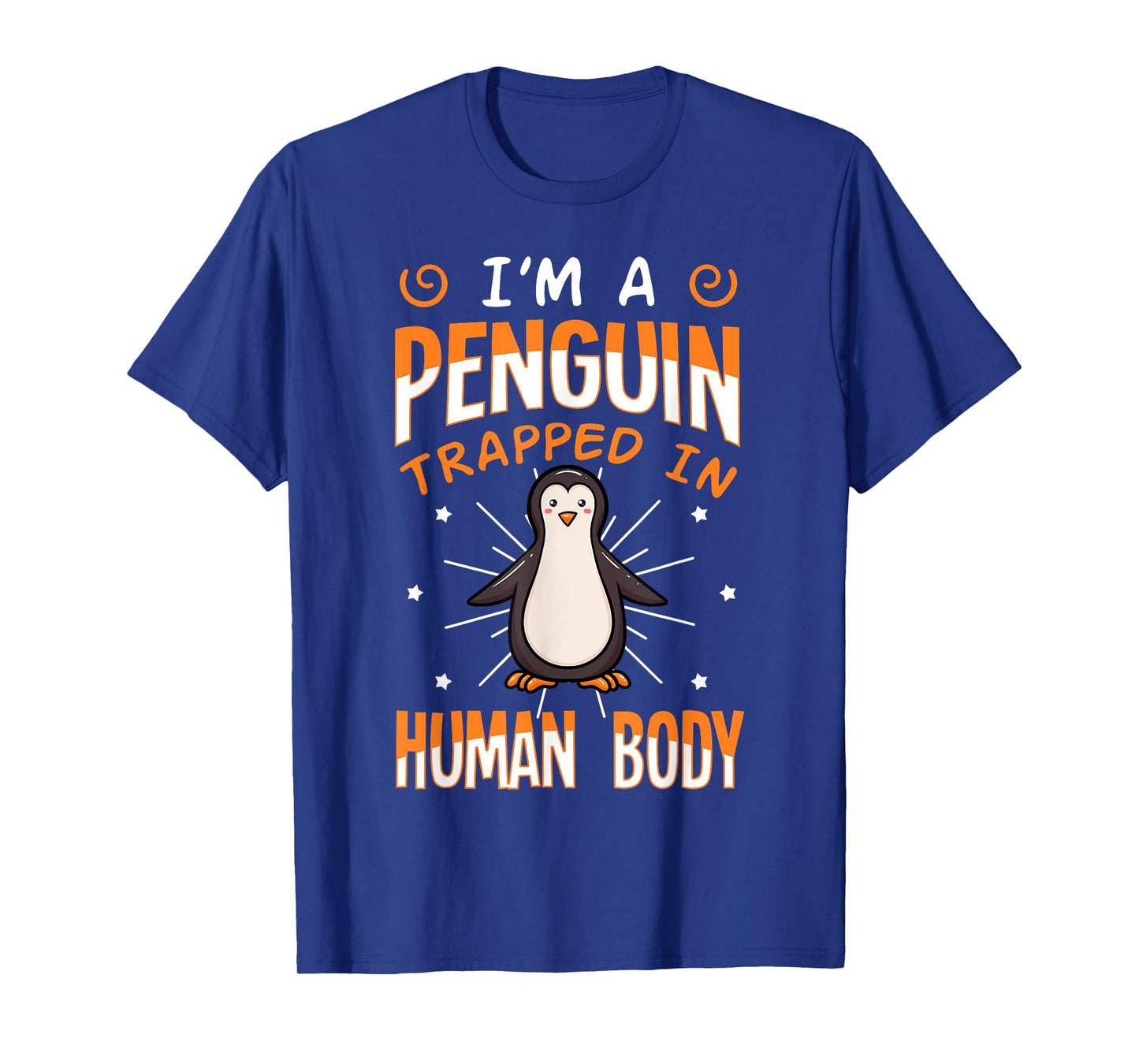 Penguin Trapped Human Body Funny Seabird Animal Lovers T-Shirt