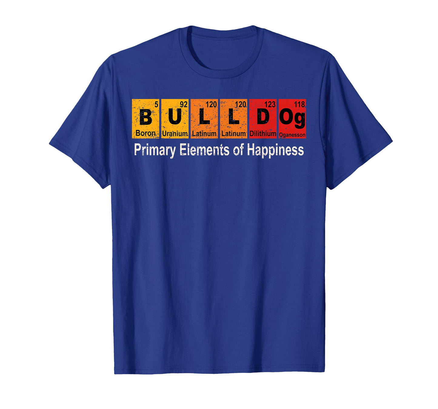 Vintage Bulldog Science Teacher Funny Periodic Table Retro T-Shirt