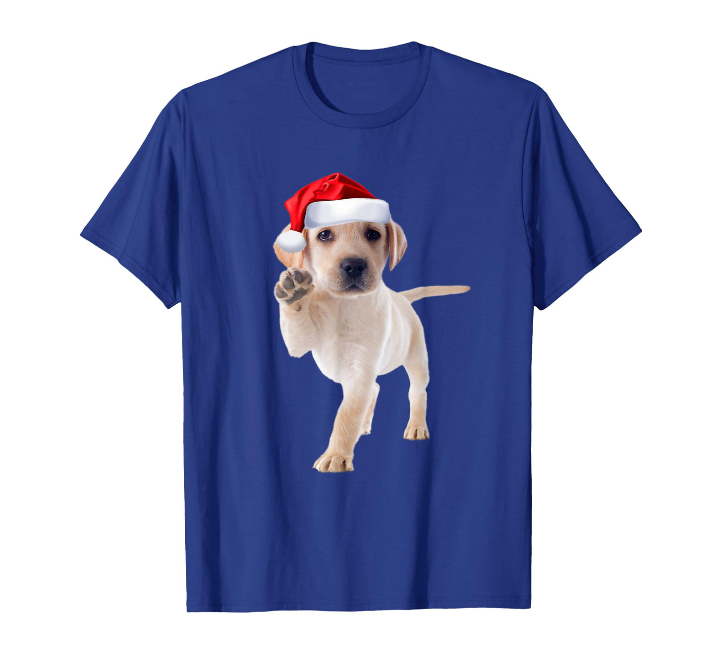 Cute Yellow Lab Puppy Shirt Santa Hat Funny Christmas Gift T-Shirt