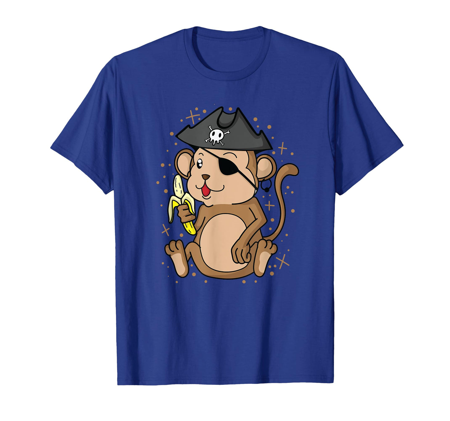 Pirate Monkey with Pirate Hat Eye patch and Banana T-Shirt