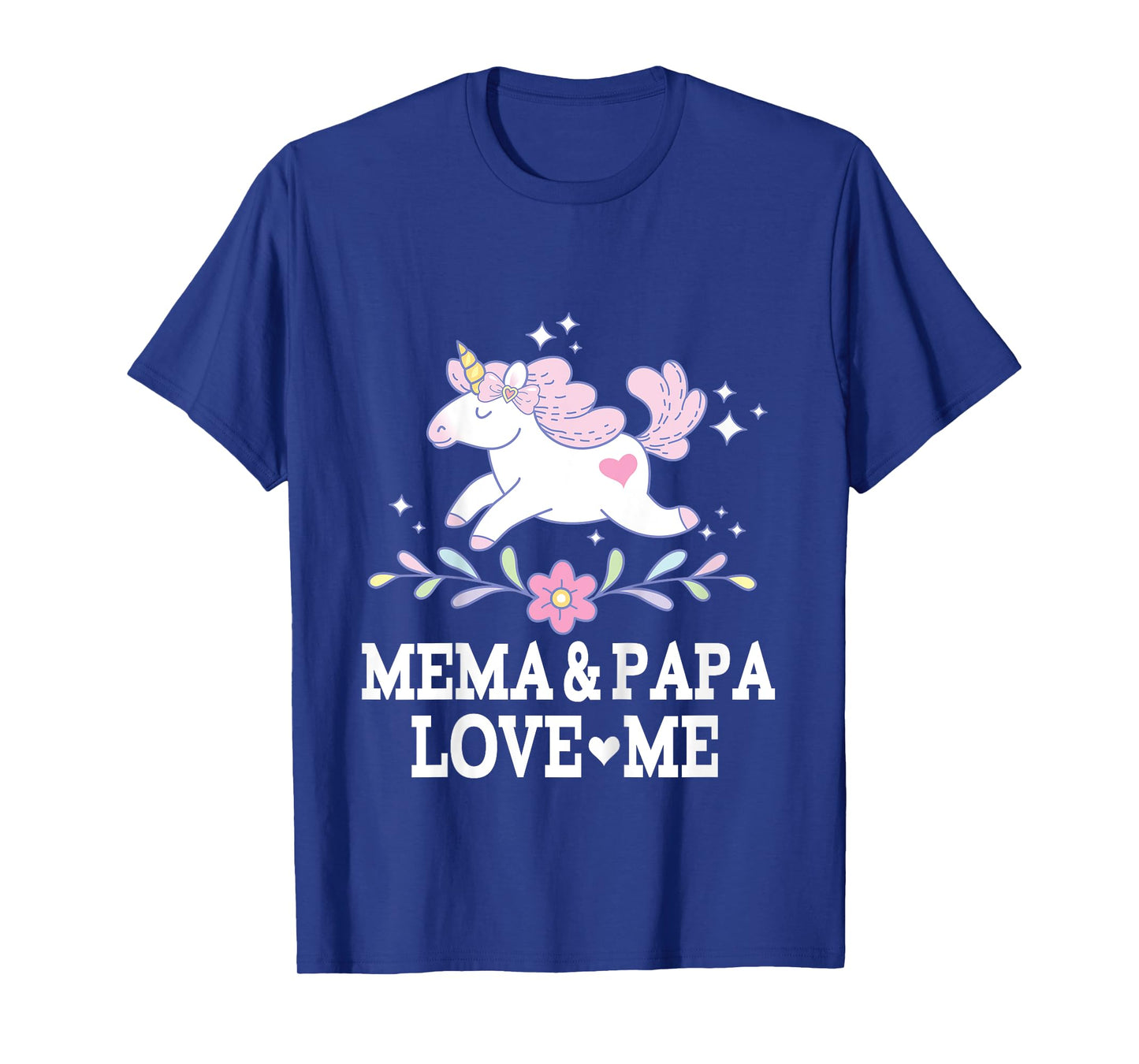 Mema And Papa Love Me Granddaughter Unicorn T-Shirt