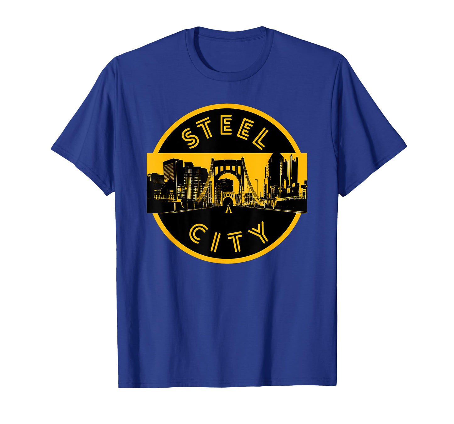 Pittsburgh Steel City Retro Skyline Bridge Pride T-Shirt