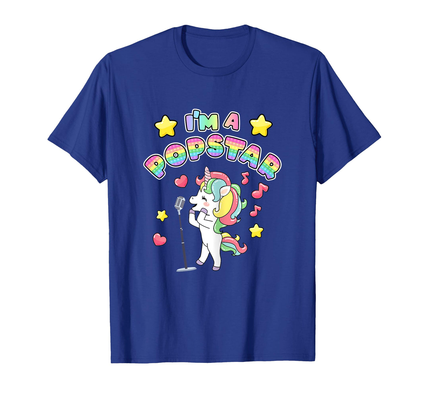 I'm A Popstar Happy Singing Unicorn Popstar T-Shirt