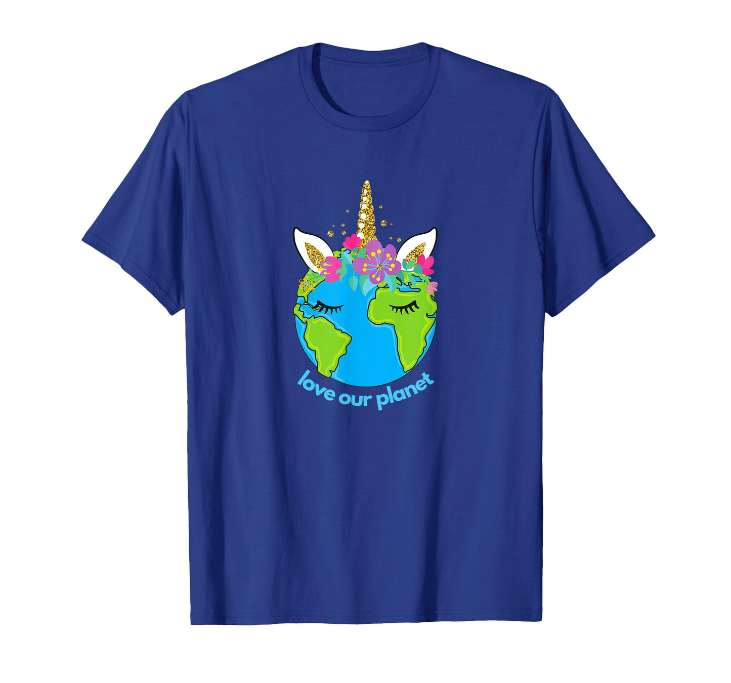 Earth Day 2021 Cute for Toddler Kids Unicorn Face Sleepy T-Shirt