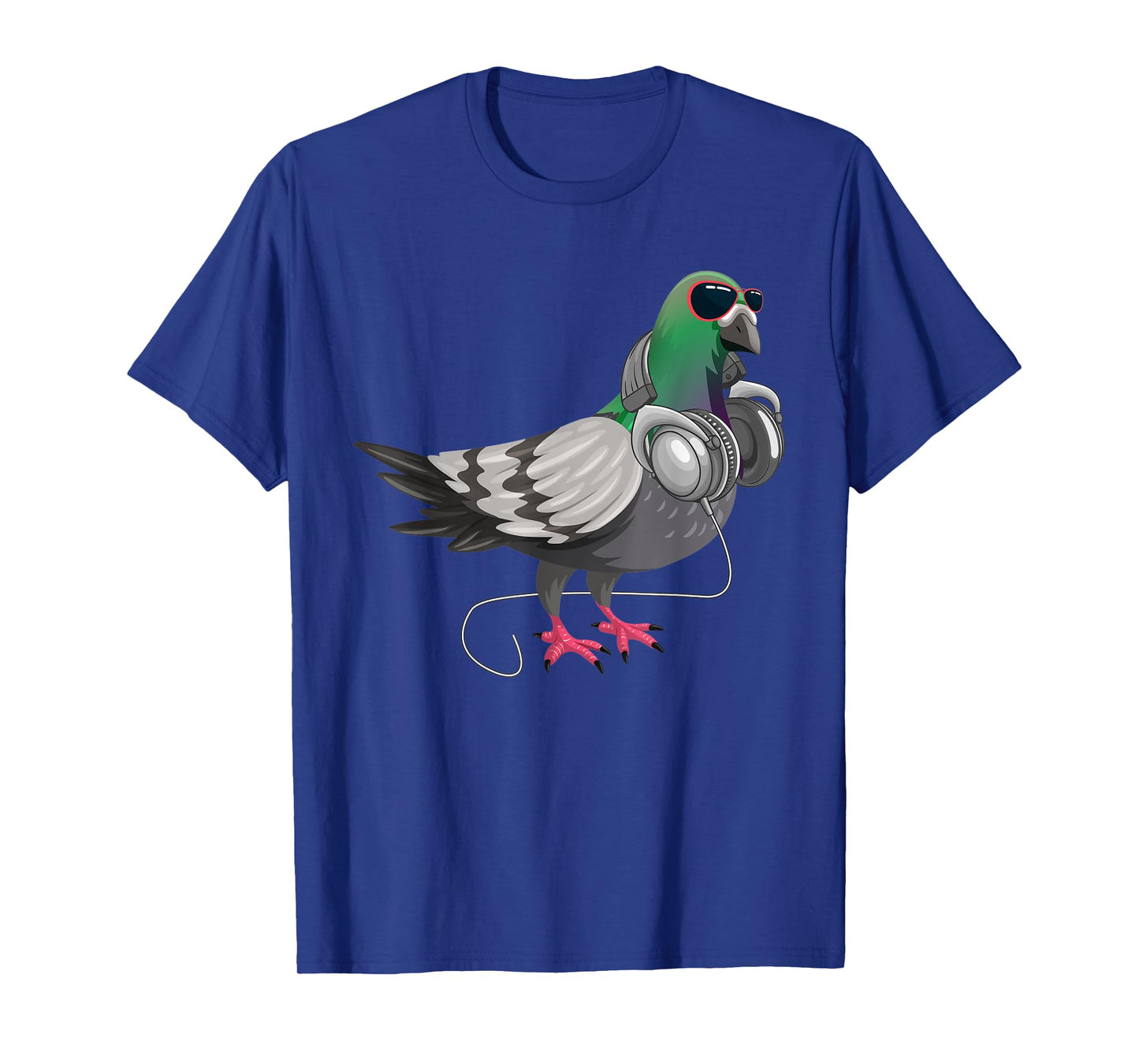 Funny Techno Pigeon Headphone Music Bird T-Shirt
