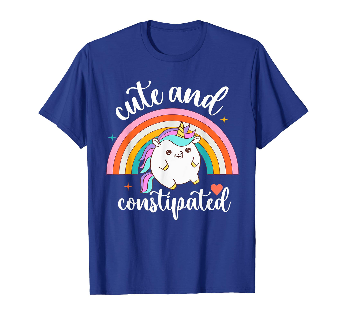 Funny Constipation IBS-C Tummy Ache Cute Constipated Unicorn T-Shirt