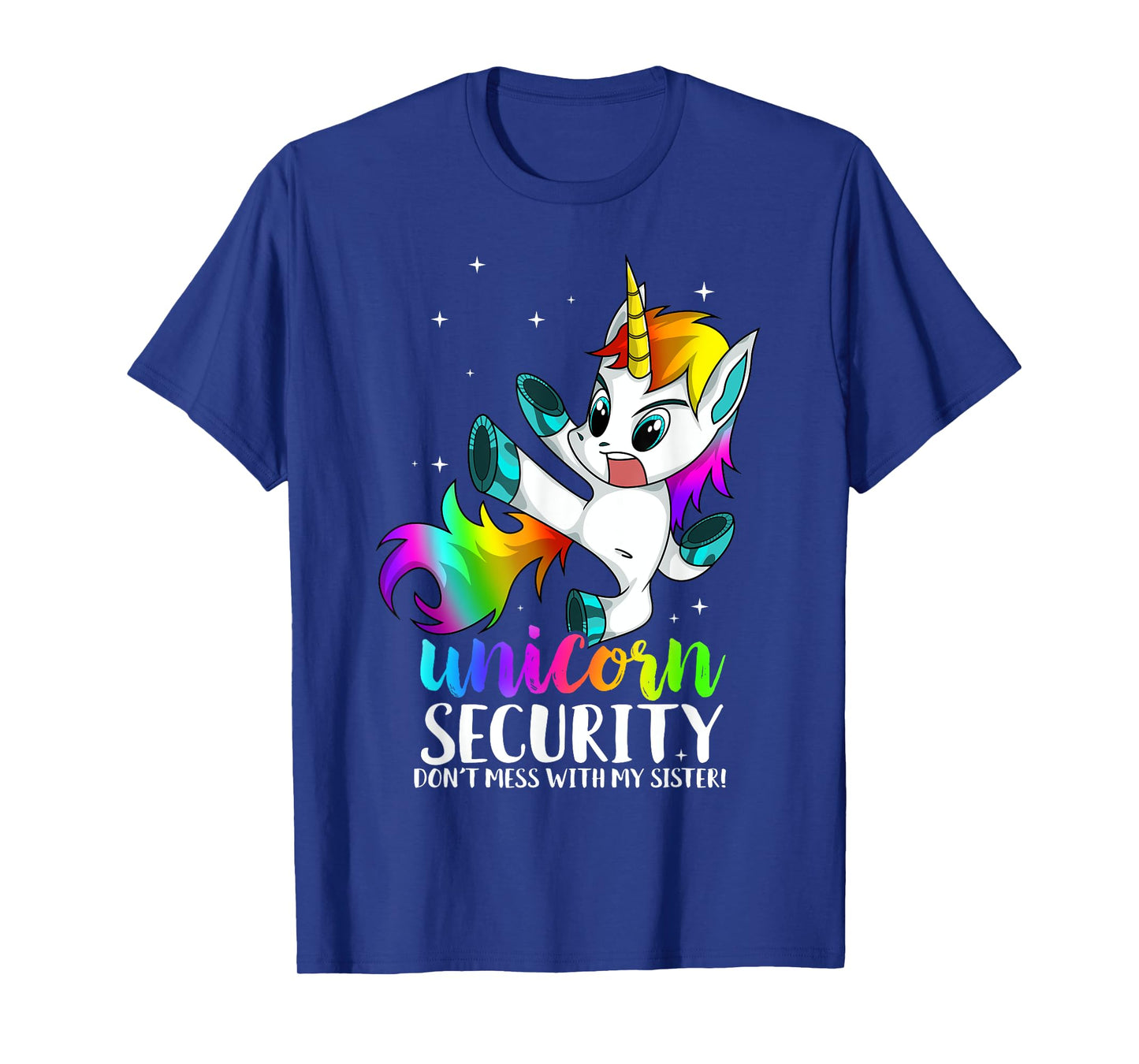 Unicorn Security Dont Mess With My Sister Kung Fu Brother T-Shirt