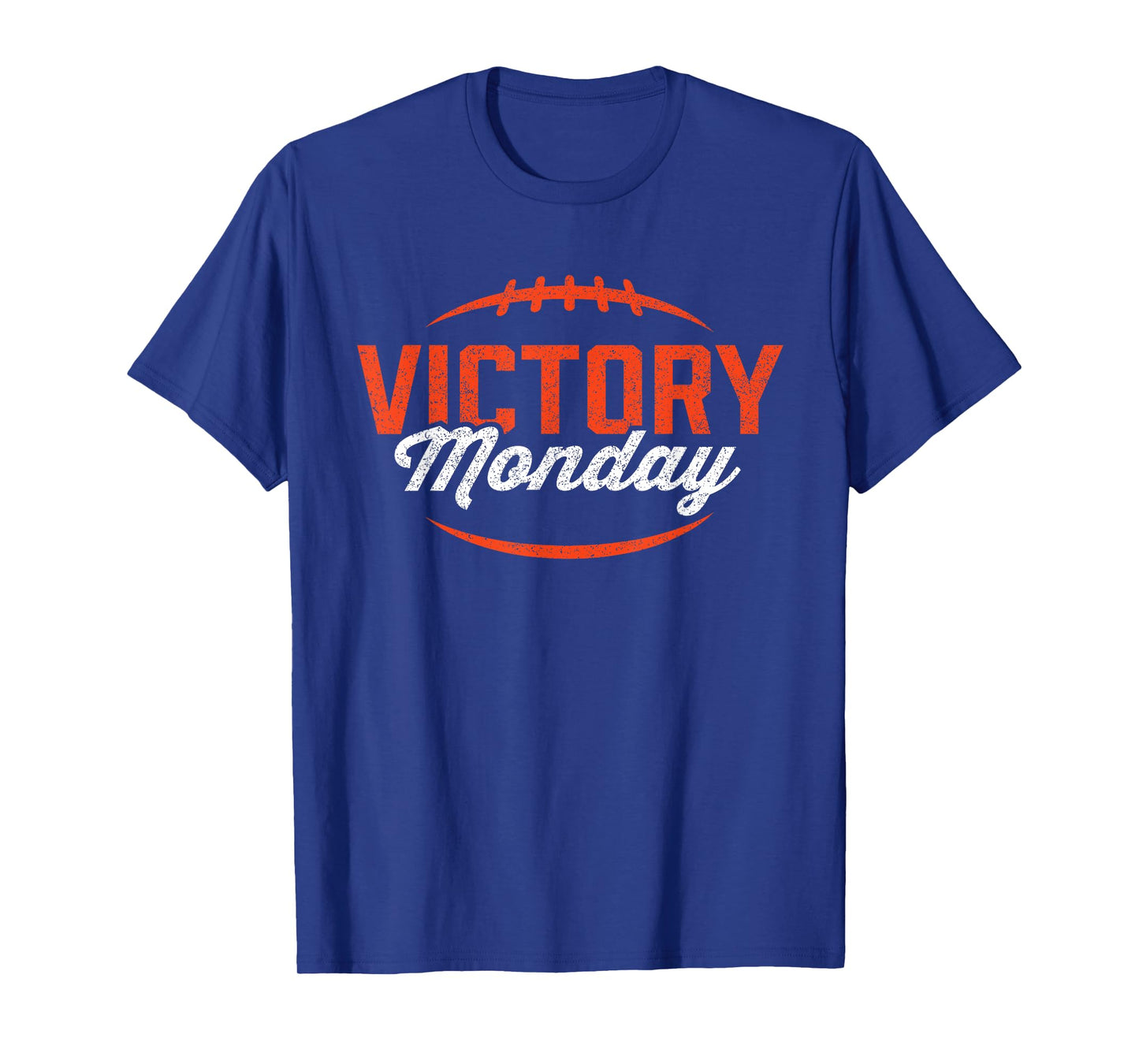 Retro Football Victory Monday Orange Text Game Day T-Shirt
