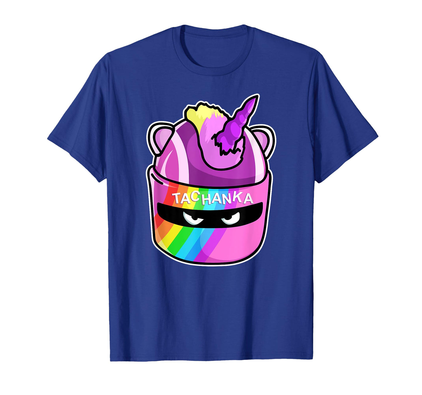 Komodo Designs Lord Tachanka Unicorn Cartoon Christmas T-Shirt - Black, Small, Classic Fit, Crew Neck, Short Sleeve