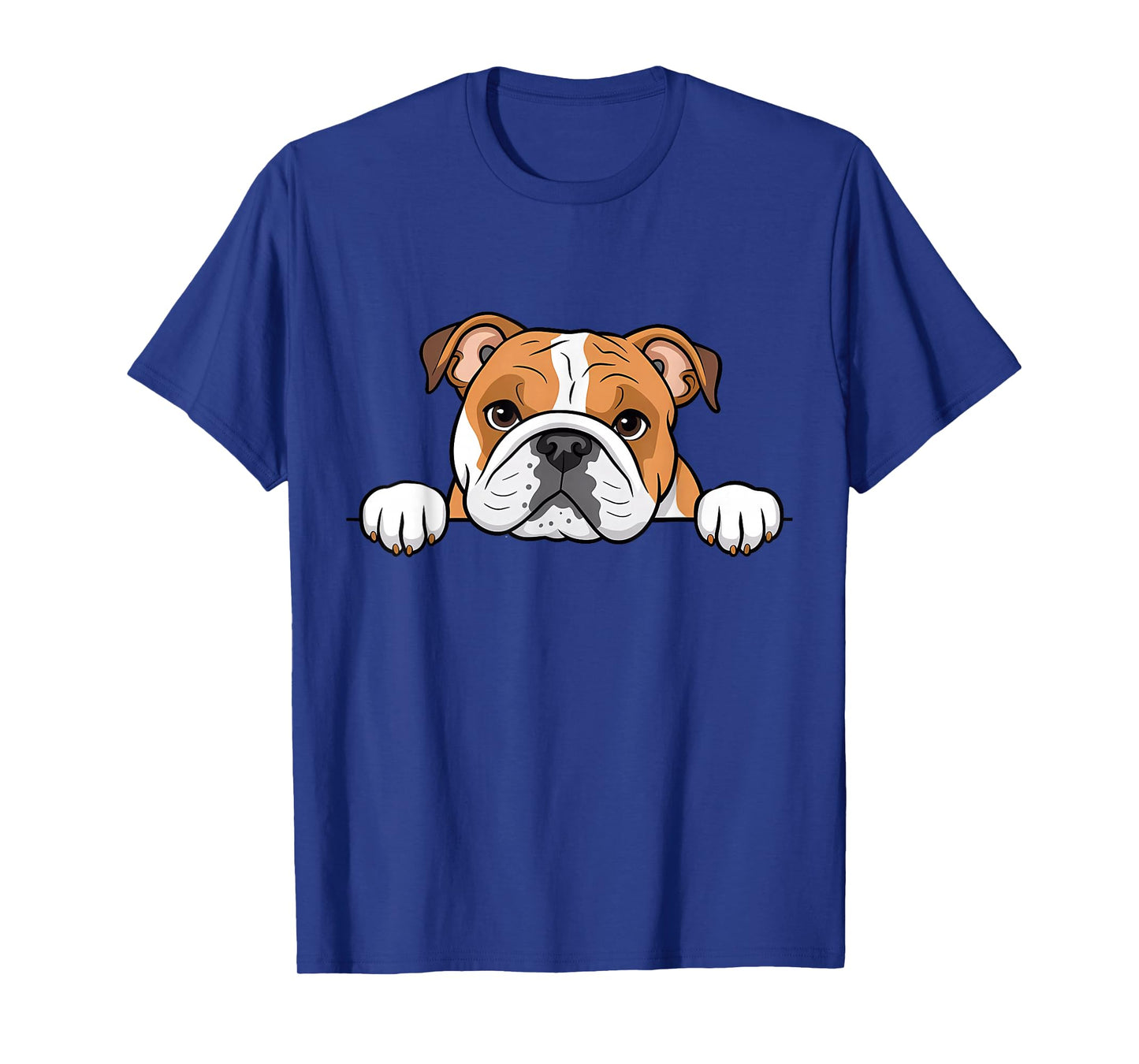 Cute English Bulldog Peeking Puppy Funny Dog Lover T-Shirt