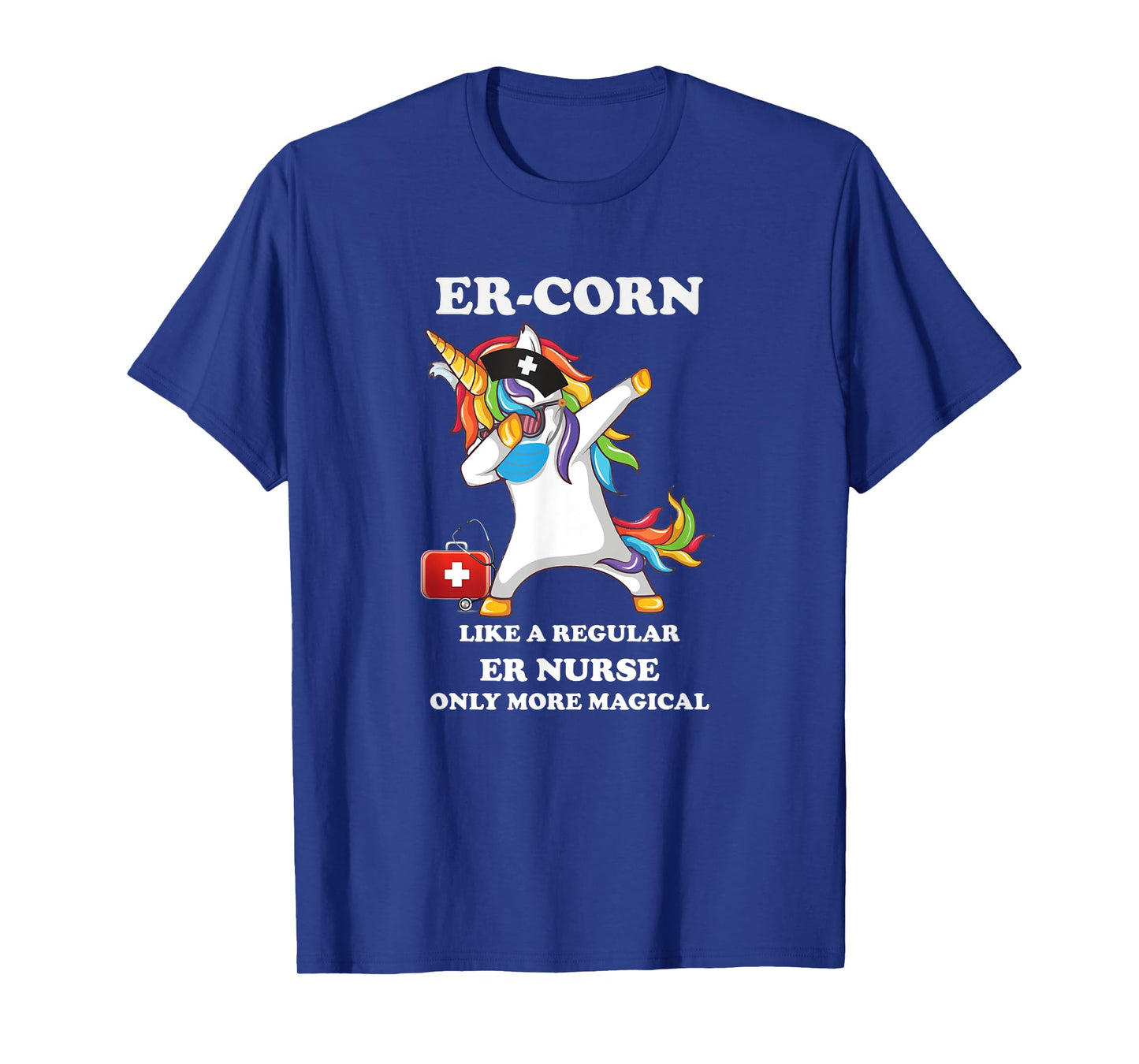 Dabbing Unicorn Nursicon ED ER Emergency Room Nurse RN T-Shirt