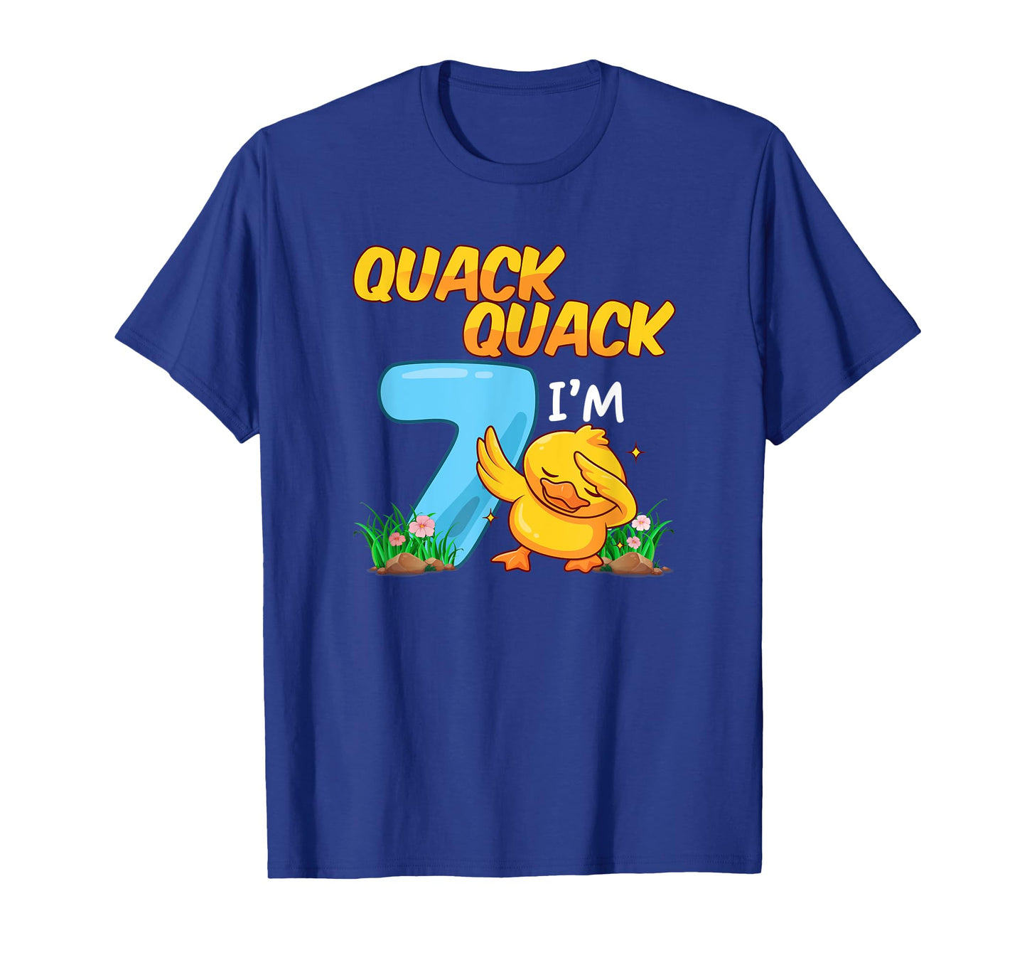 7 Year Old Gifts Boys Girls Teens Dabbing Duck 7th Birthday T-Shirt
