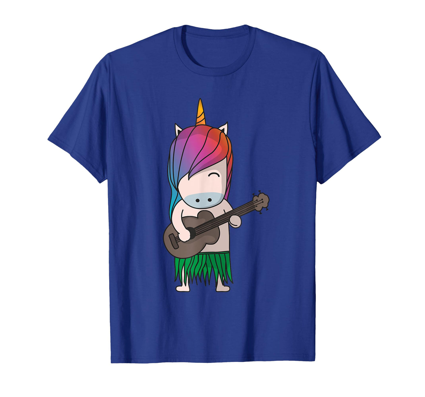 Unicorn Ukulele Luau Cute Funny Hawaii Music T-Shirt