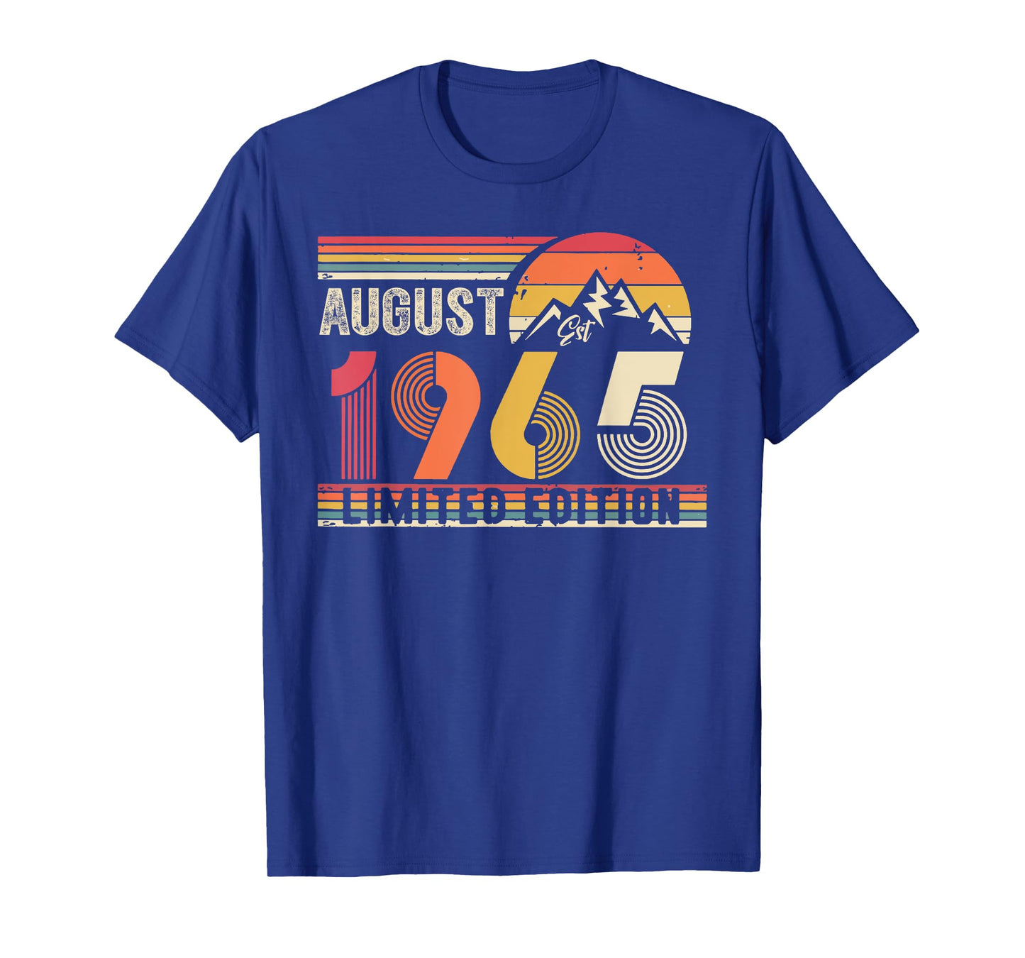 Vintage 1965 Limited Edition 60Year-Old August 60th Birthday T-Shirt