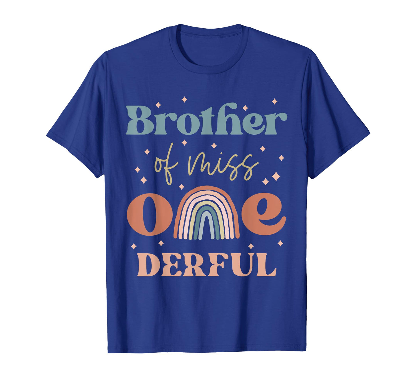 Brother Miss Onederful Boho Rainbow Daughter First Birthday T-Shirt