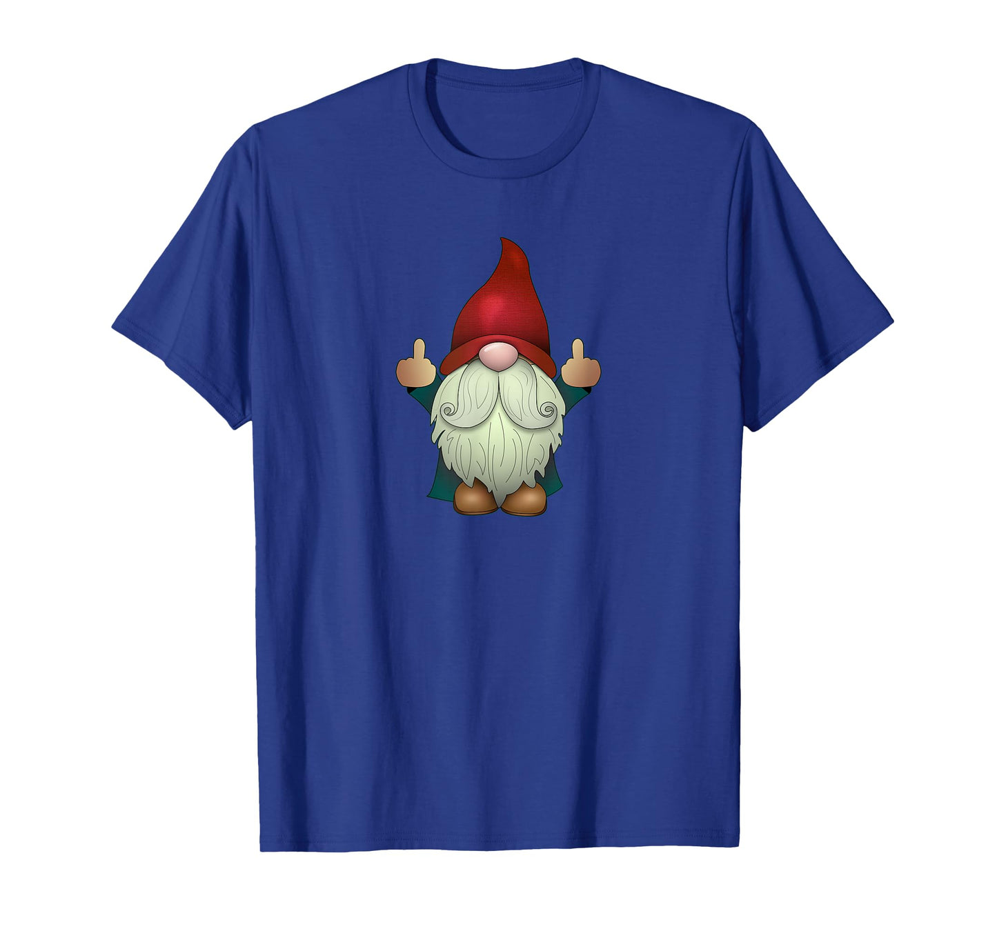 Sarcastic Middle Finger (Men & Women) Funny Garden Gnome T-Shirt