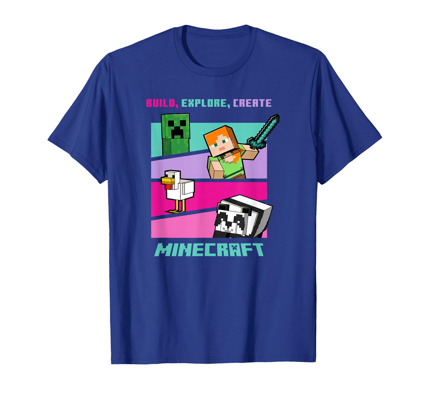 Minecraft Build Explore Create Group Poster T-Shirt