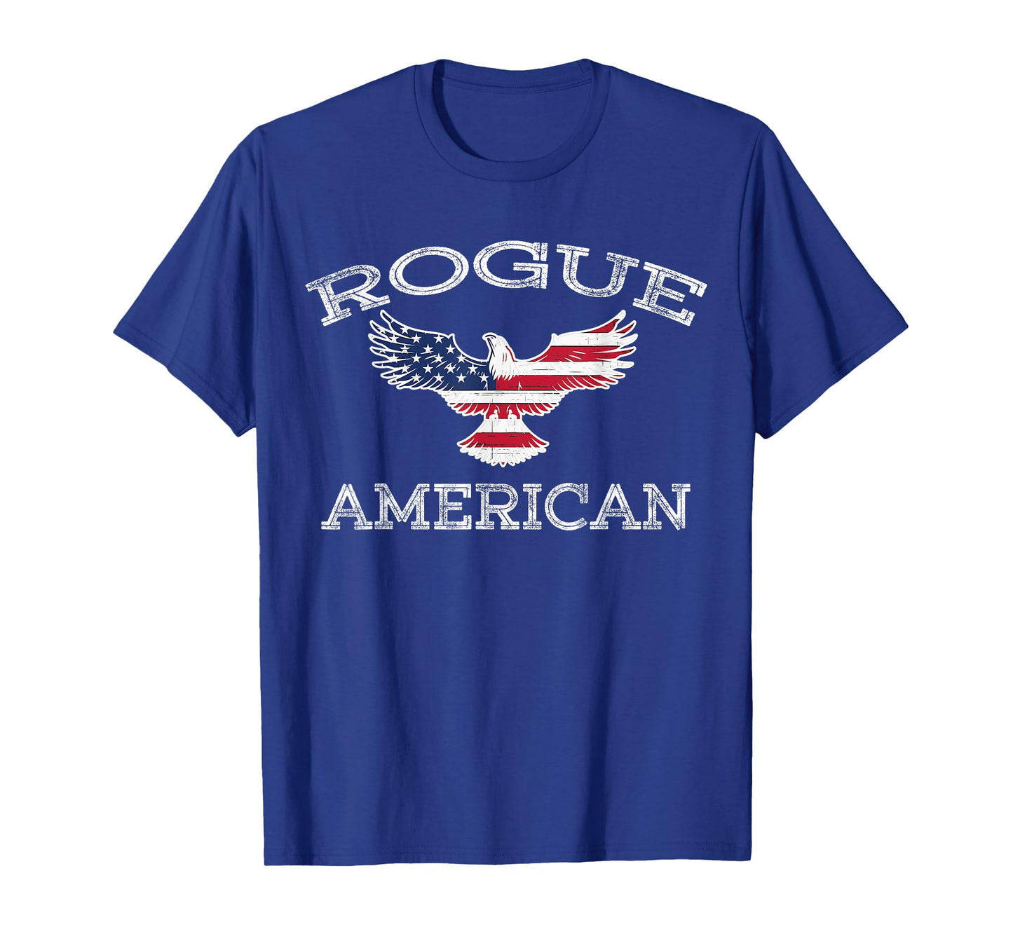 Rogue America Distressed USA Flag Eagle T-Shirt for Women Men