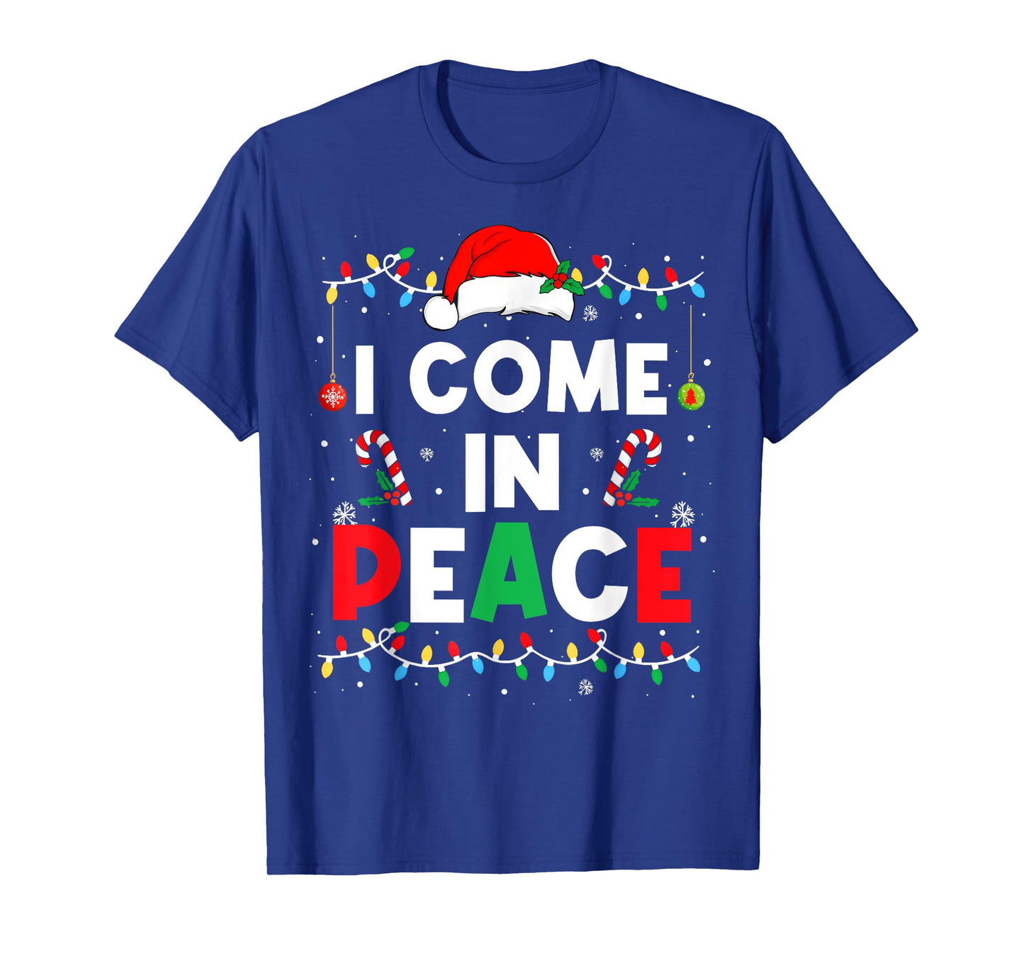 I Come In Peace I'm Peace Funny Matching Couple Christmas T-Shirt
