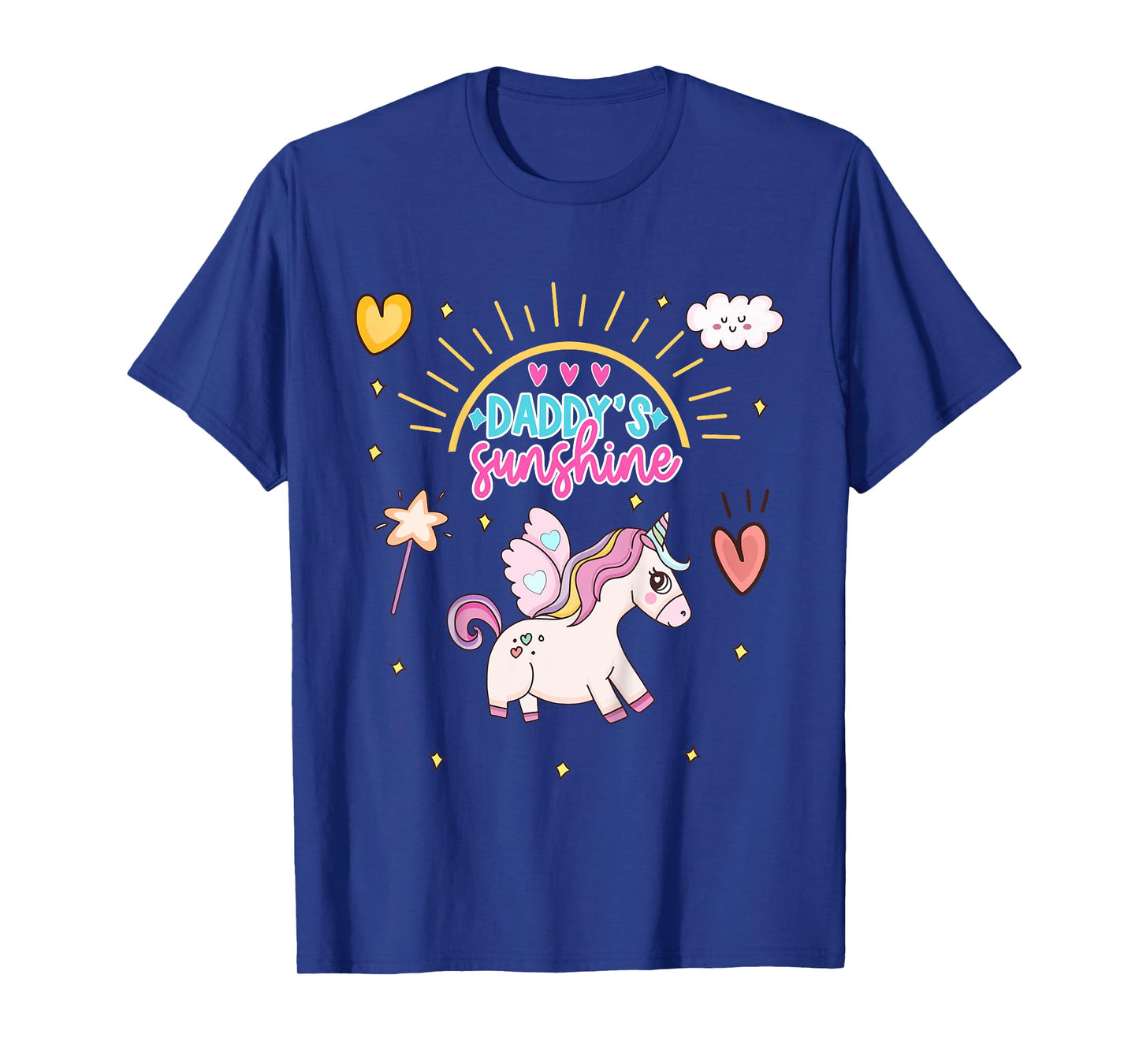 Unicorn with Wings Daddy's Sunshine Daddy's Favorite T-Shirt