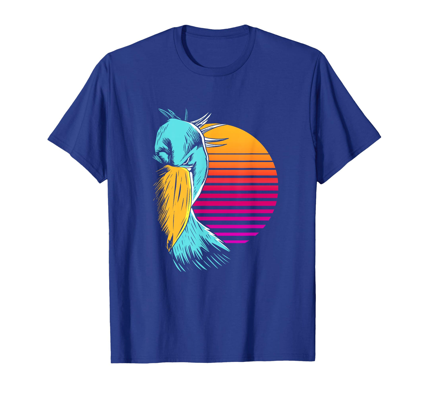 Retro Sunset Shoebill Stork Shoe Bill Bird T-Shirt