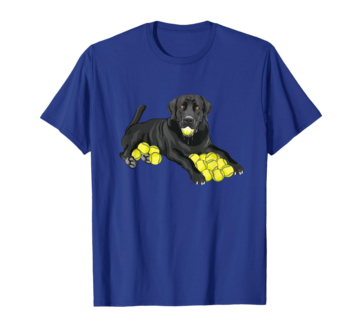 Black Labrador Retriever Tennis Ball Tennis Player Dog Lover T-Shirt